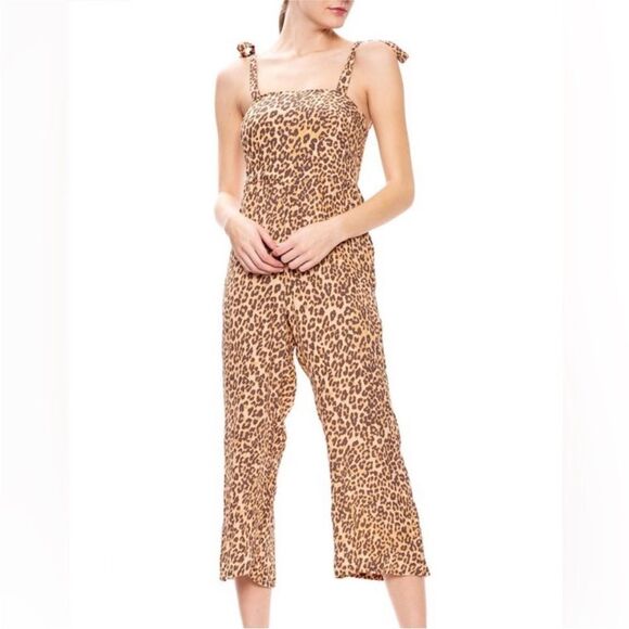 FAITHFULL THE BRAND | REVOLVE Elsa Animal Print Leopard Jumpsuit Women’s Size 2 - Picture 1 of 13